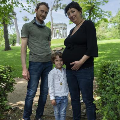 Fotografía de estudio de embarazada