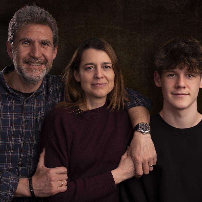 Fotografía de estudio de familia