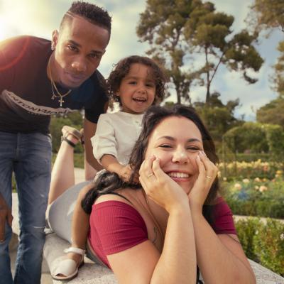 Fotografía de estudio de familia