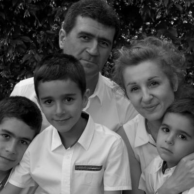 Fotografía de estudio de familia