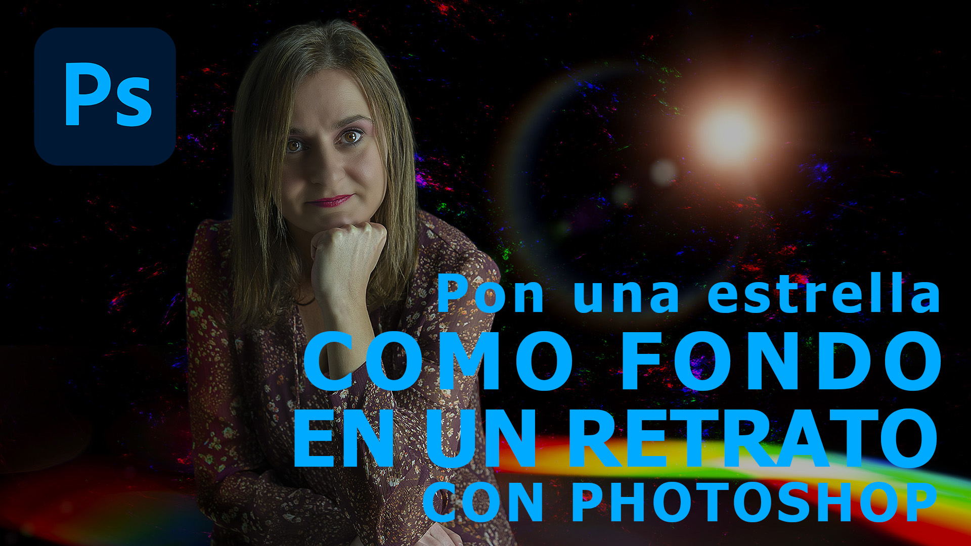 Put a star as a background in a portrait